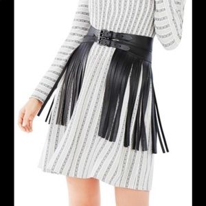 BCBG MaxAzria Fringe Belt NWT Black Size Small